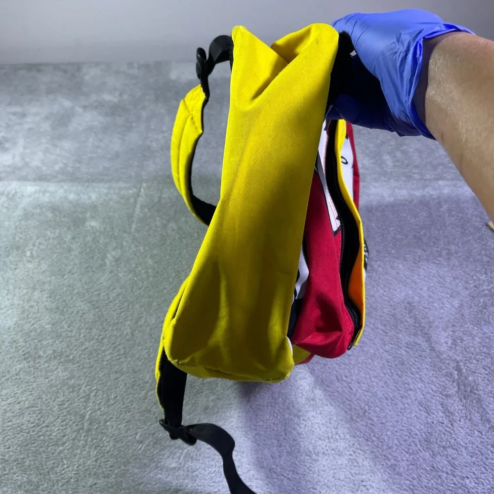 Mickey Mouse Backpack Red Yellow Black‎ Classic Character Print School Bag